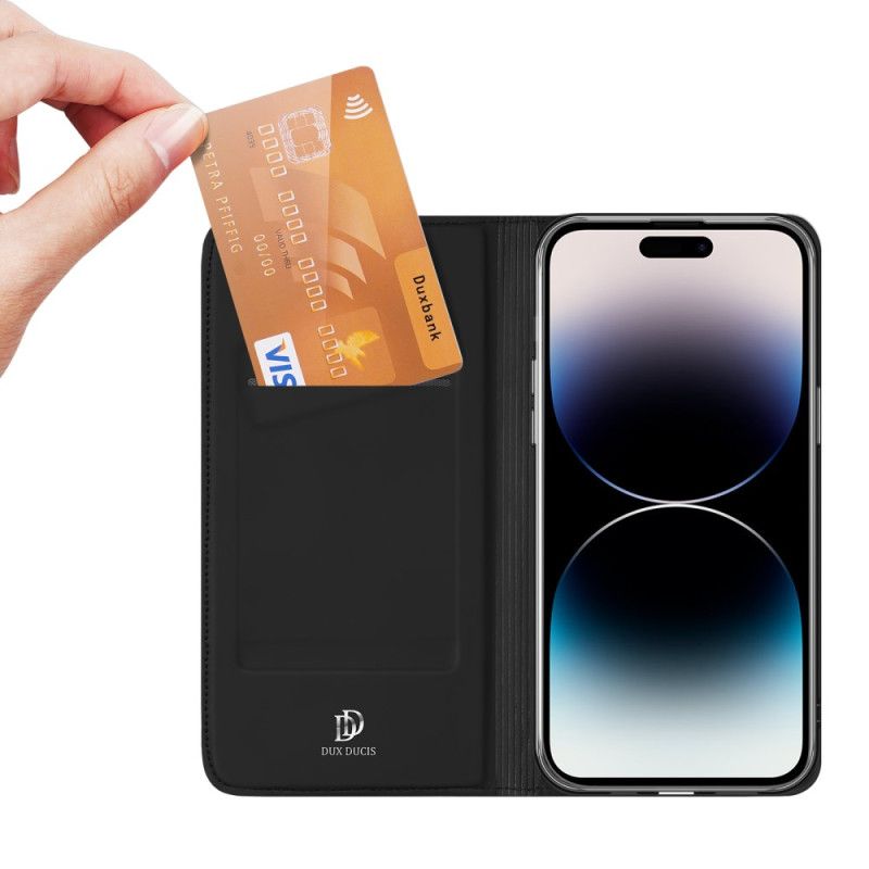 Flipové Puzdro iPhone 15 Pro Max Kožené Puzdro Skin Pro Series Dux Ducis