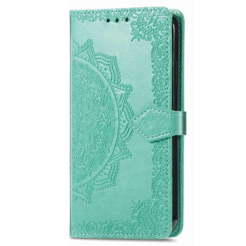 Kožené Puzdro iPhone 15 Pro Max Baroková Mandala S Remienkom