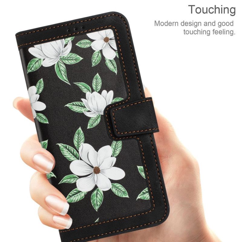 Kožené Puzdro iPhone 15 Pro Max Luxusné Kvety