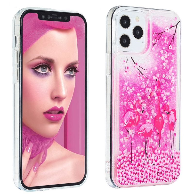 Kryt iPhone 15 Pro Max Flamingo Glitter