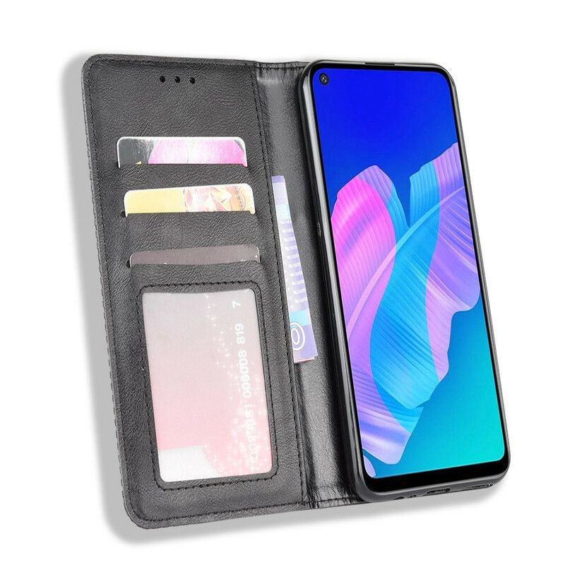 Flipové Puzdro Huawei Y7p Kožené Puzdro Štylizovaný Efekt Vintage Kože