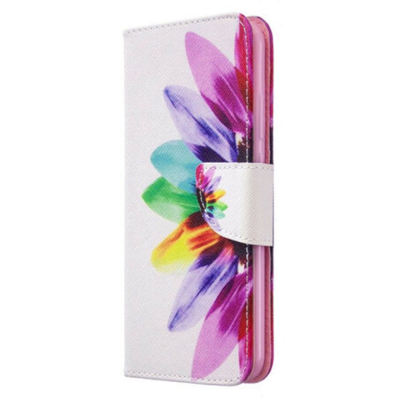 Kožené Puzdro Huawei Y7p Akvarelový Kvet