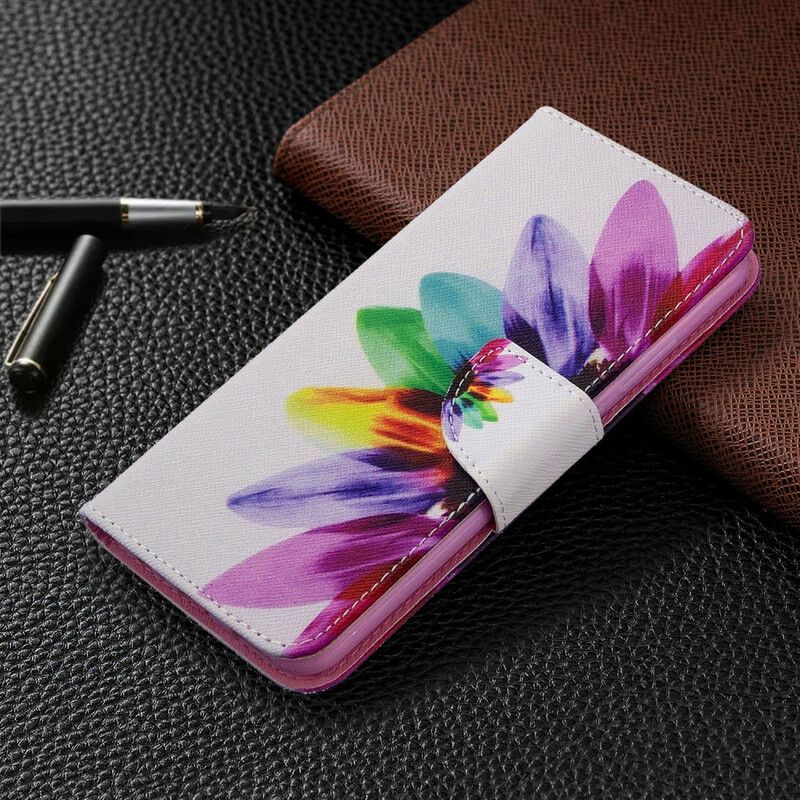Kožené Puzdro Huawei Y7p Akvarelový Kvet