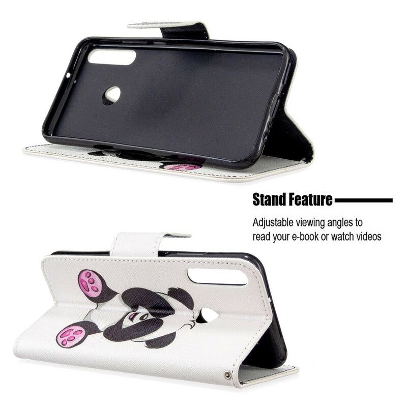 Kožené Puzdro Huawei Y7p Panda Zábava