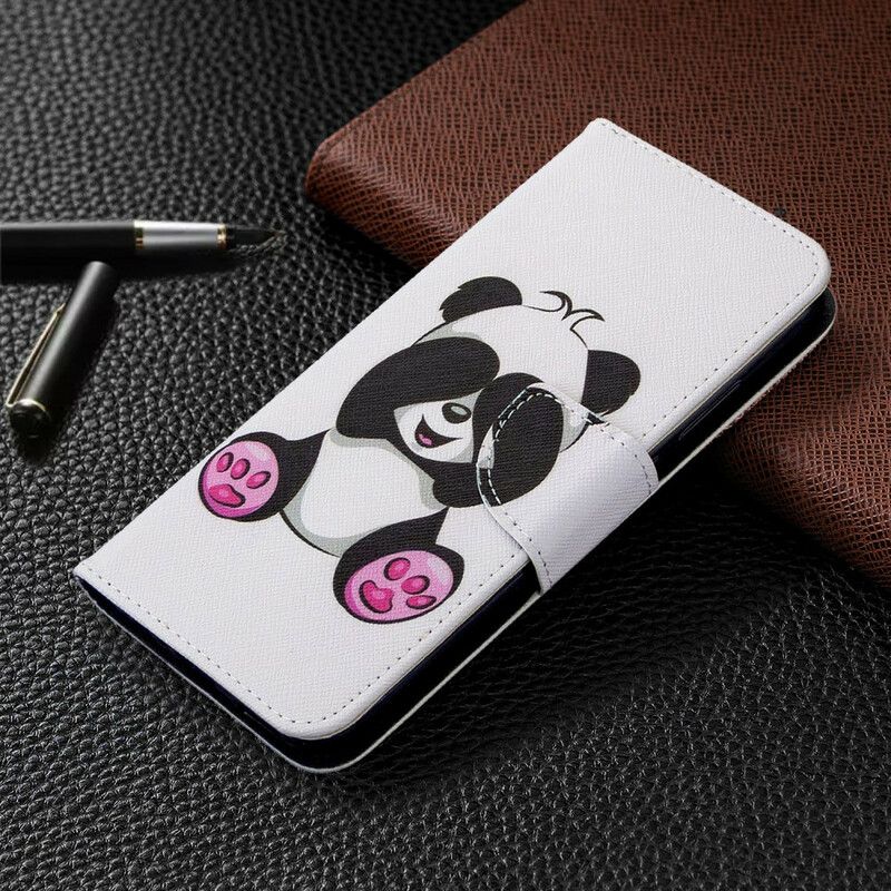 Kožené Puzdro Huawei Y7p Panda Zábava