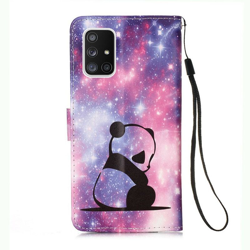 Flipové Puzdro Samsung Galaxy A51 5G Galaxia Panda