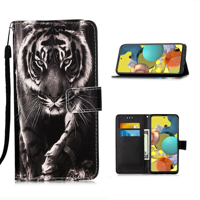 Kožené Puzdro Samsung Galaxy A51 5G Nočný Tiger
