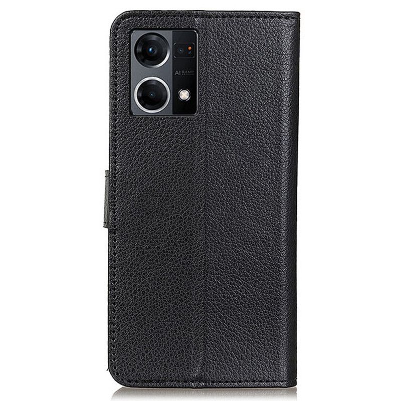 Flipové Puzdro Oppo Reno 7 Tradičný Štýl Kože Litchi