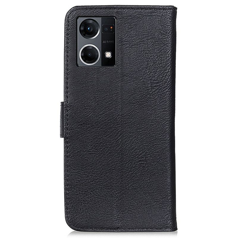 Kožené Puzdro Oppo Reno 7 Imitácia Kože Khazneh