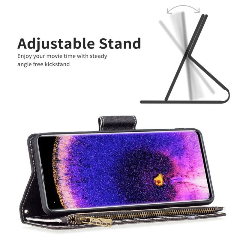 Kožené Puzdro Oppo Reno 7 Vreckový Medveď Na Zips