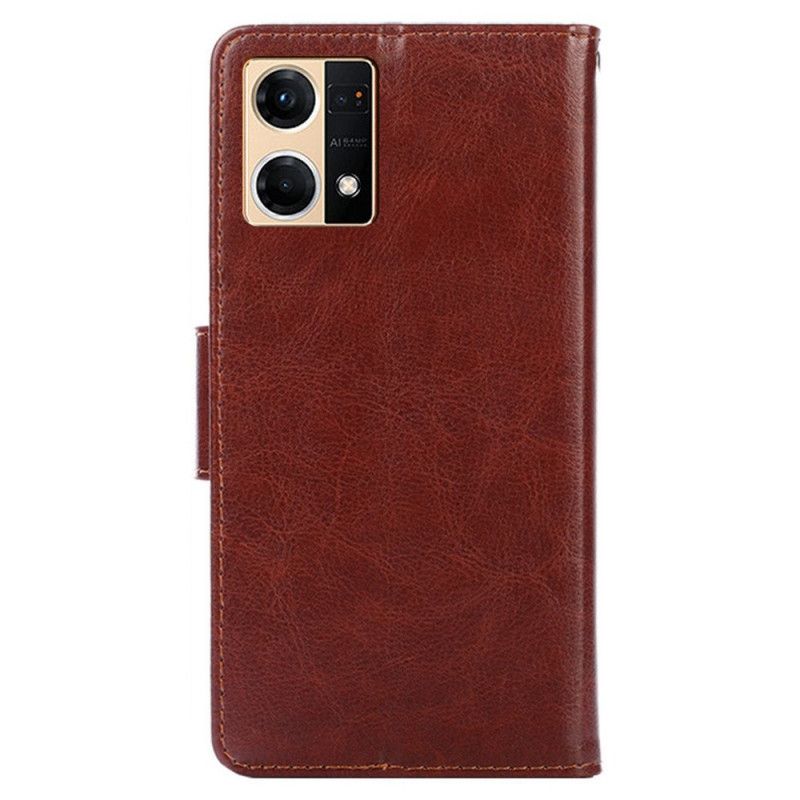 Peňaženkový Kryt Oppo Reno 7 Vintage Umelá Koža