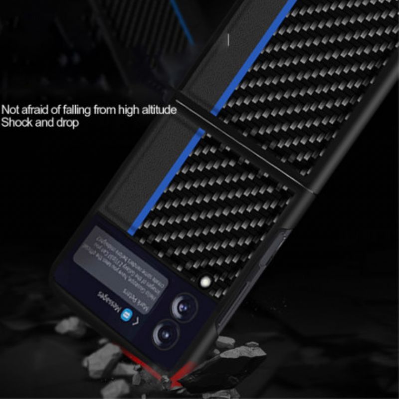 Flipové Puzdro Samsung Galaxy Z Flip 3 5G Kožené Puzdro Farebná Čiara