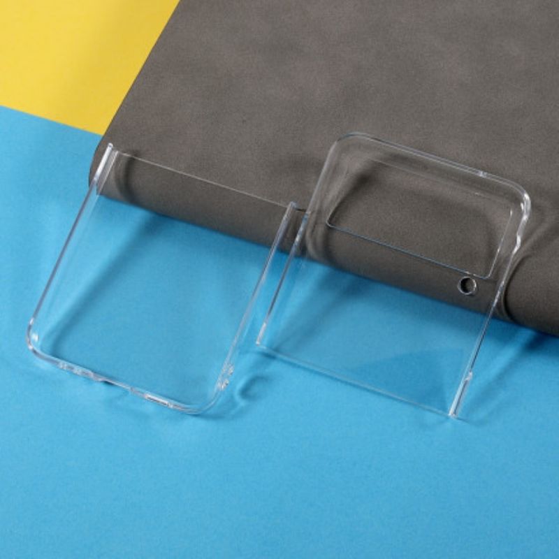 Flipové Puzdro Samsung Galaxy Z Flip 3 5G Kožené Puzdro Transparentné