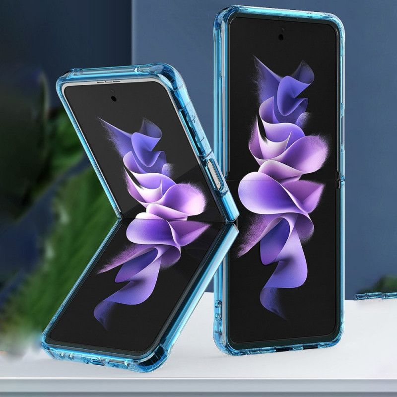 Flipové Puzdro Samsung Galaxy Z Flip 3 5G Kožené Puzdro Transparentné Farebné