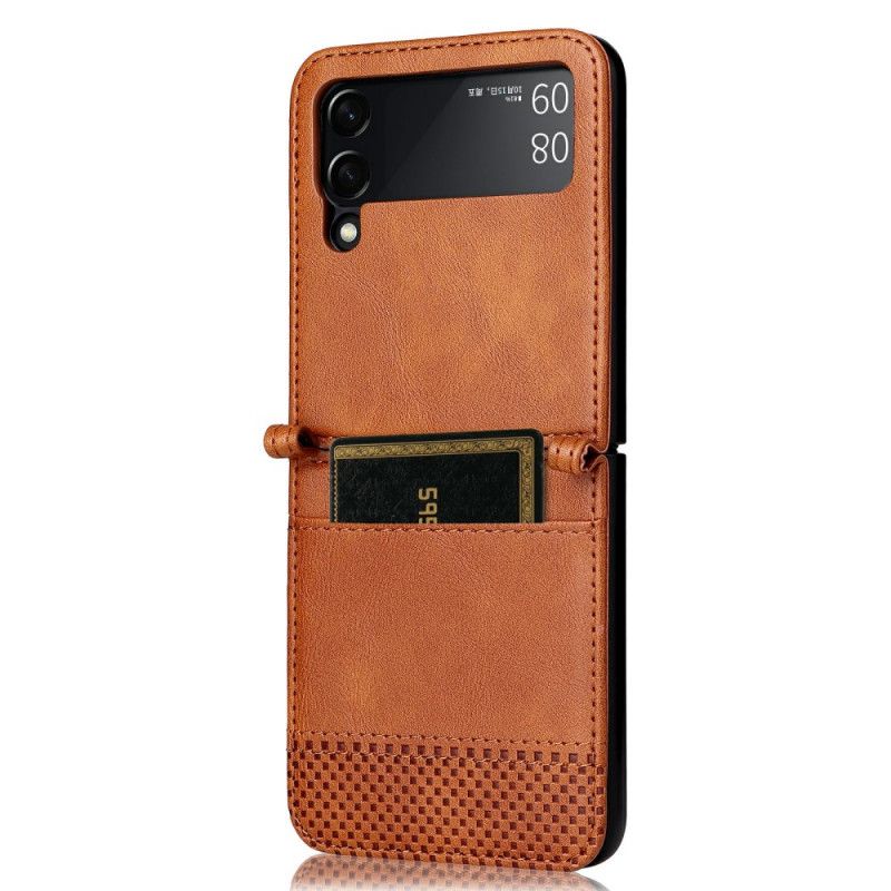 Flipové Puzdro Samsung Galaxy Z Flip 3 5G Kožené Puzdro Vintage Kožený Držiak Na Karty