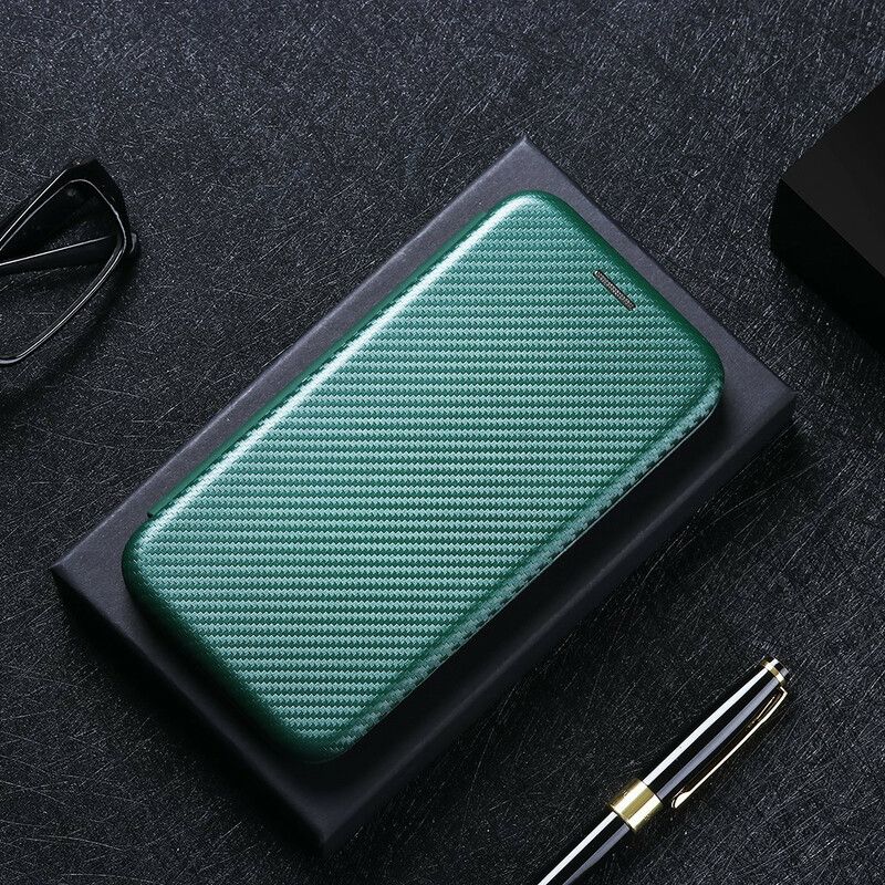 Flipové Puzdro Xiaomi Mi 10T Lite Kožené Puzdro Uhlíkové Vlákno
