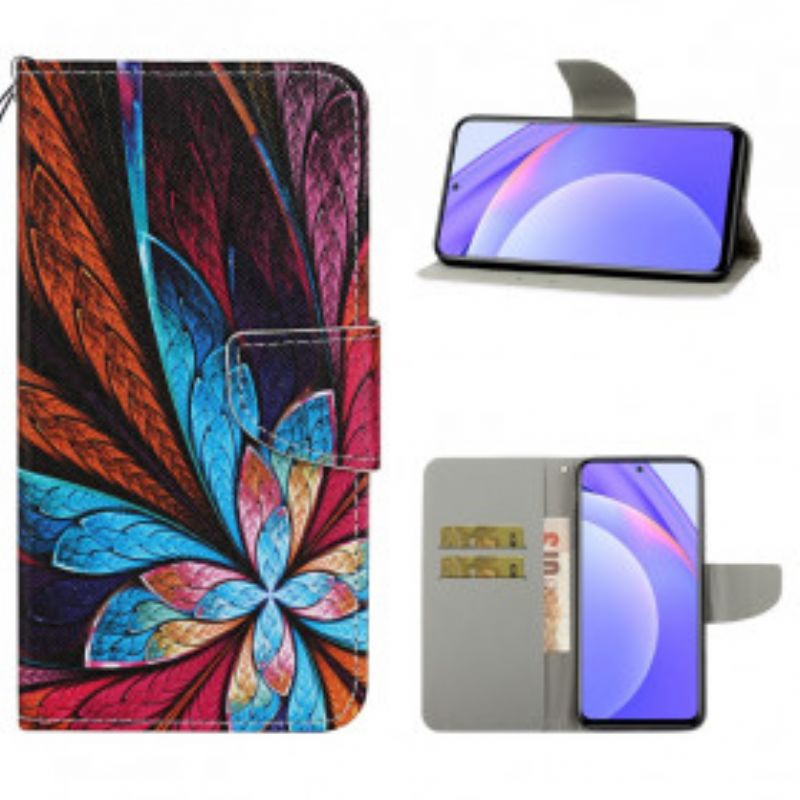 Kožené Puzdro Xiaomi Mi 10T Lite Farebné Obliečky So Šnúrkou