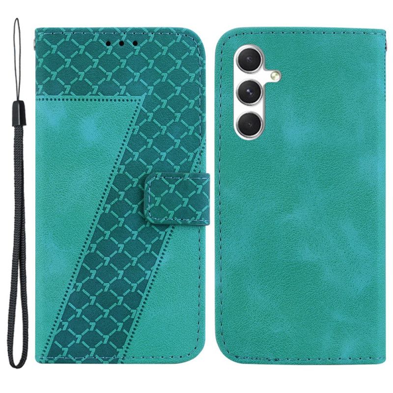 Kožené Puzdro Samsung Galaxy S24 5g Kryt Na Mobil Dizajn 7 S Popruhom