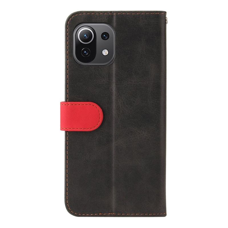 Kožené Puzdro Xiaomi Mi 11 (5G) Dva Tóny