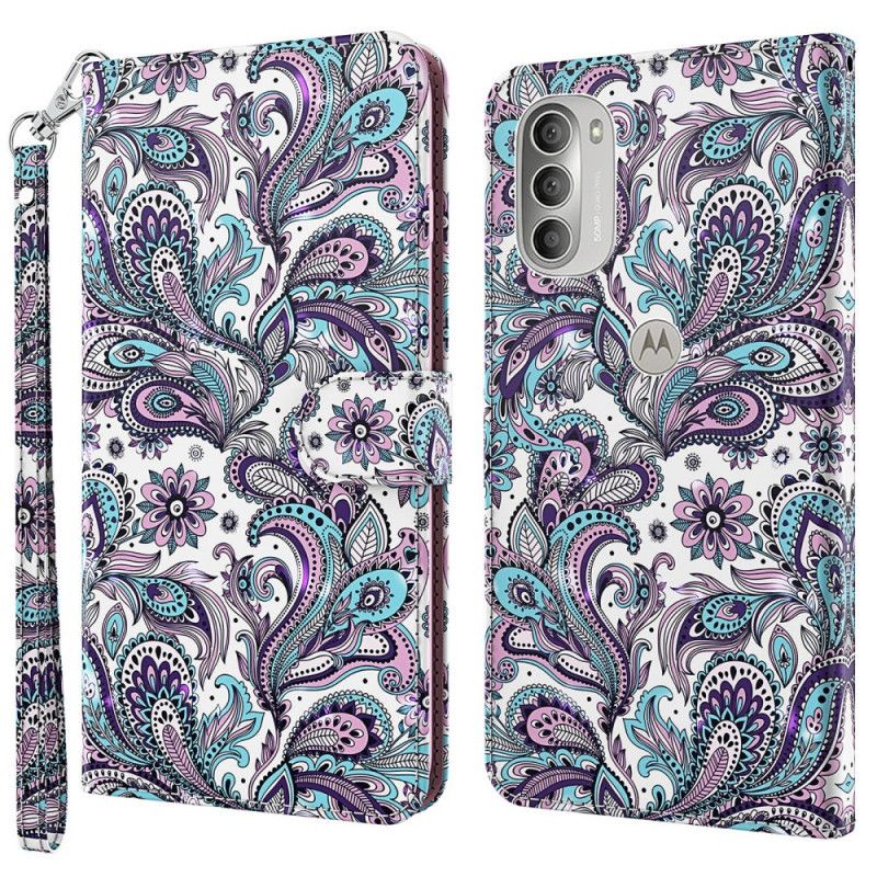 Kožené Puzdro Moto G51 5G Paisley