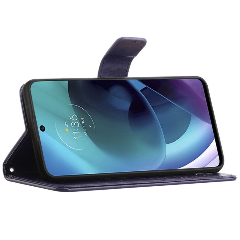 Kožené Puzdro Moto G51 5G Tanga Strom A Sovy