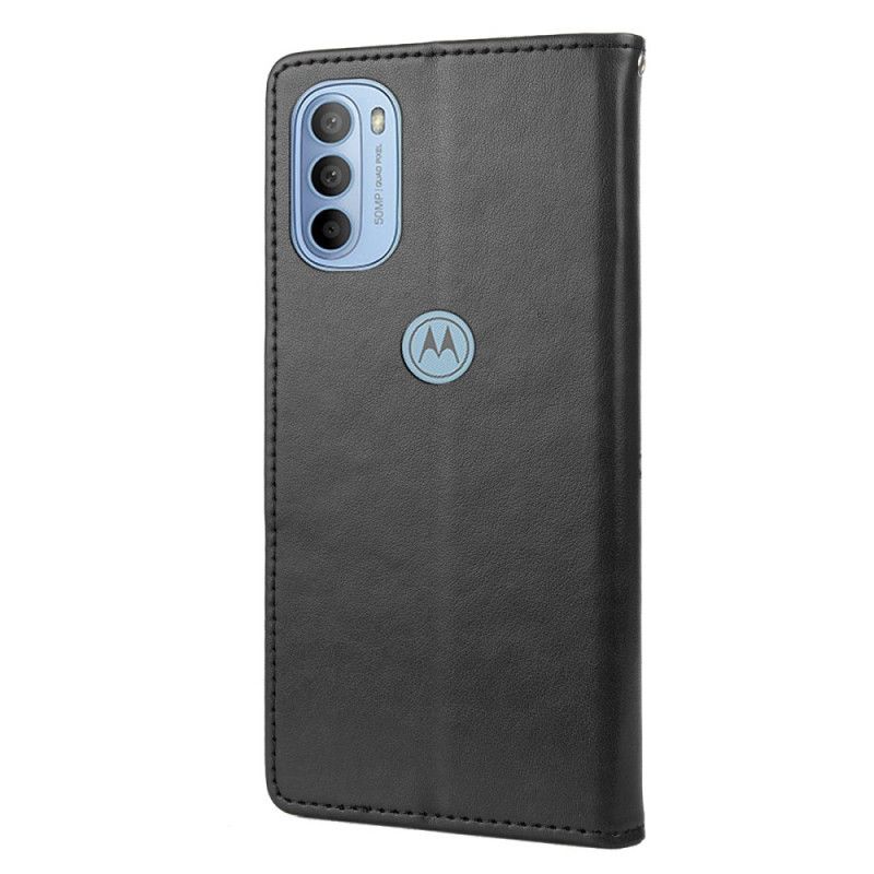 Peňaženkový Kryt Moto G51 5G Nádherné Motýle Na Remienku