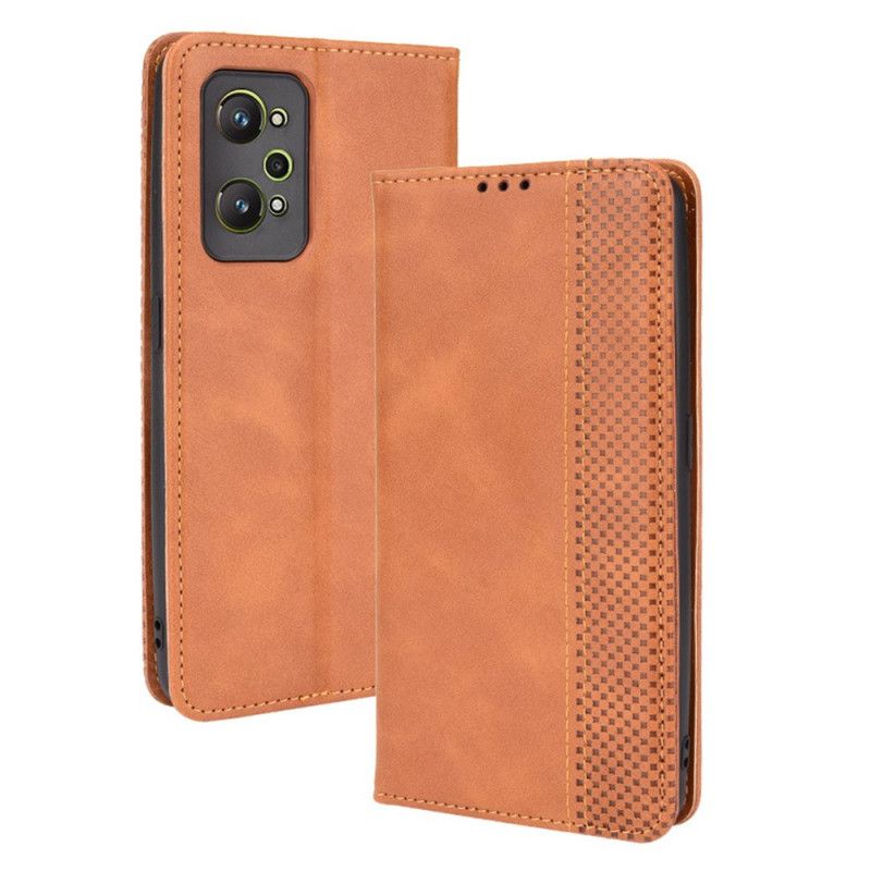 Flipové Puzdro Realme GT Neo 3T / Neo 2 Kožené Puzdro Štylizovaný Efekt Vintage Kože