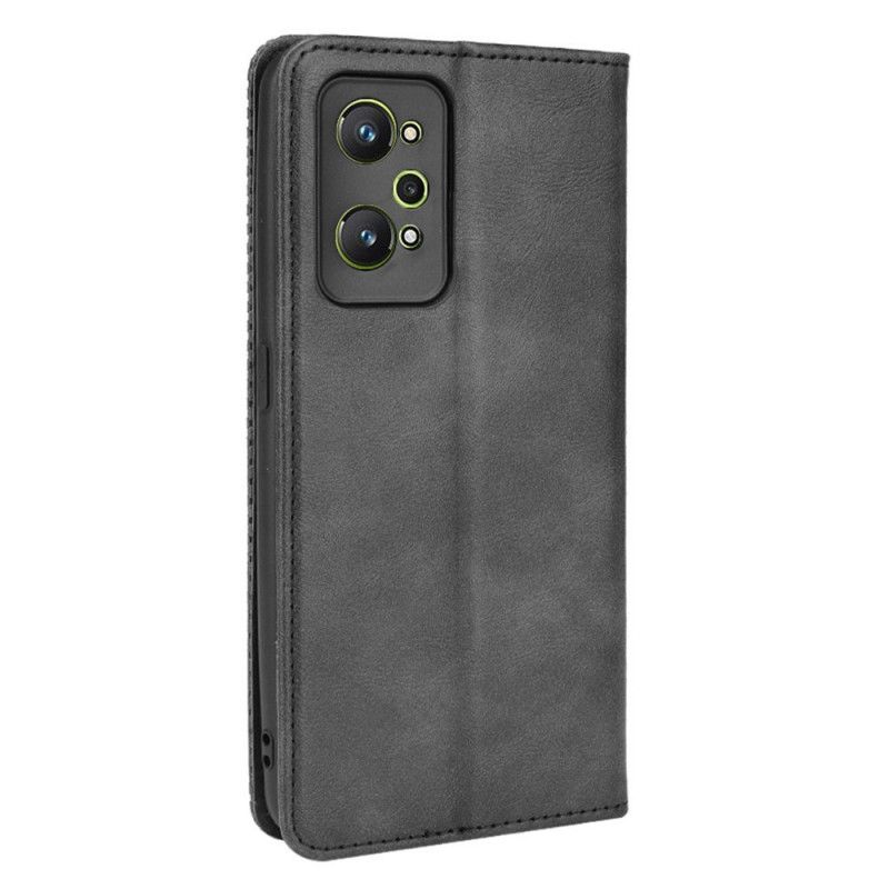 Flipové Puzdro Realme GT Neo 3T / Neo 2 Kožené Puzdro Štylizovaný Efekt Vintage Kože