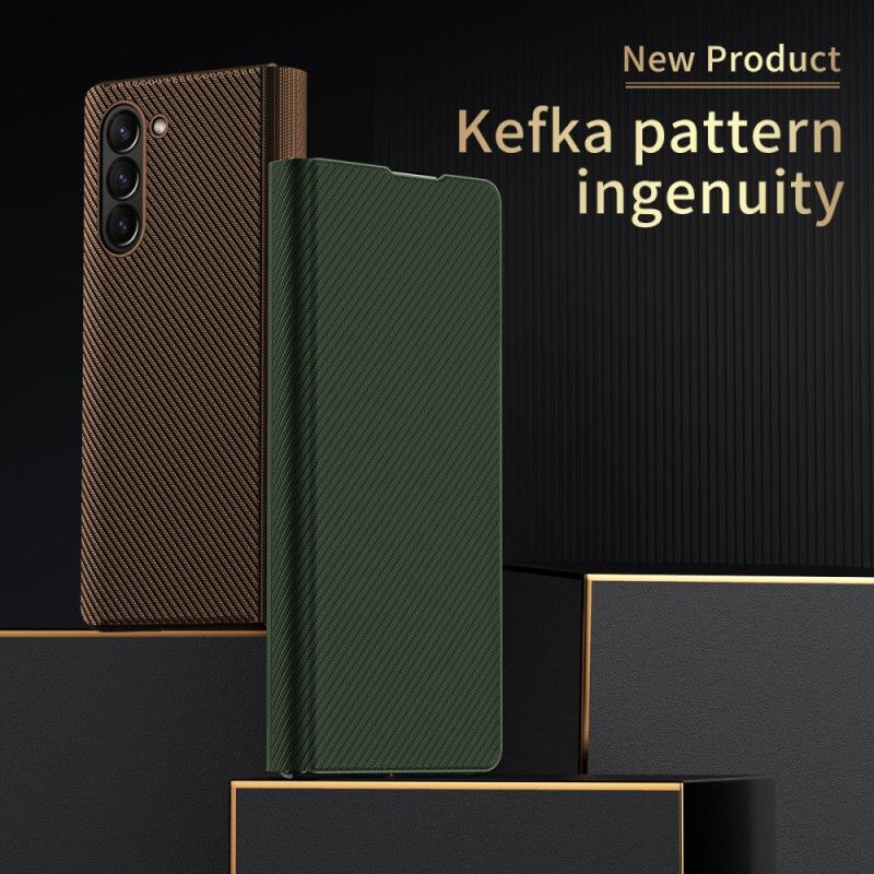 Kožené Puzdro Samsung Galaxy Z Fold 6 Podpora Koženého Efektu