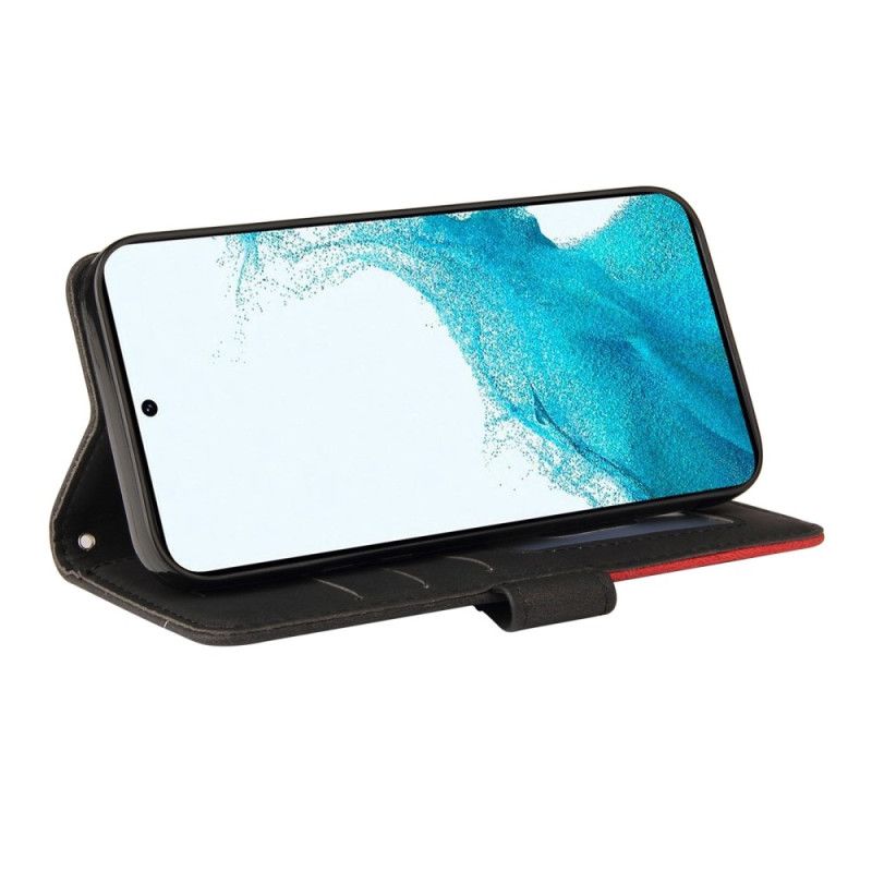 Kožené Puzdro Samsung Galaxy S23 5G Dvojfarebný Remienok