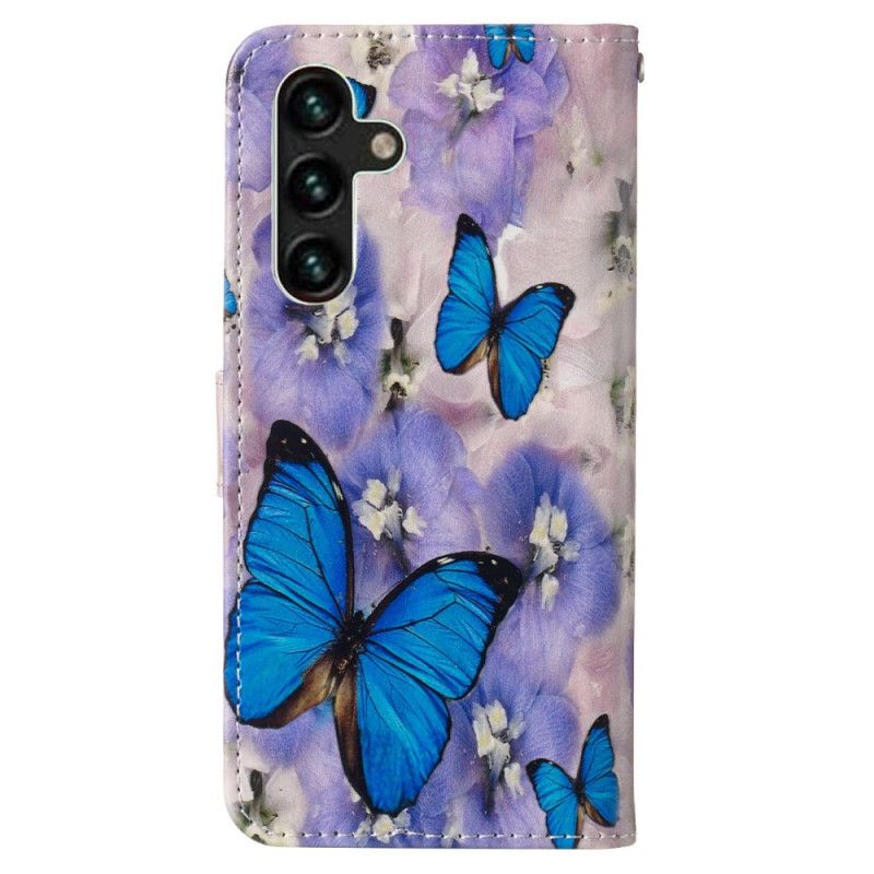 Kožené Puzdro Samsung Galaxy S23 5G Farebné Tangá Motýle