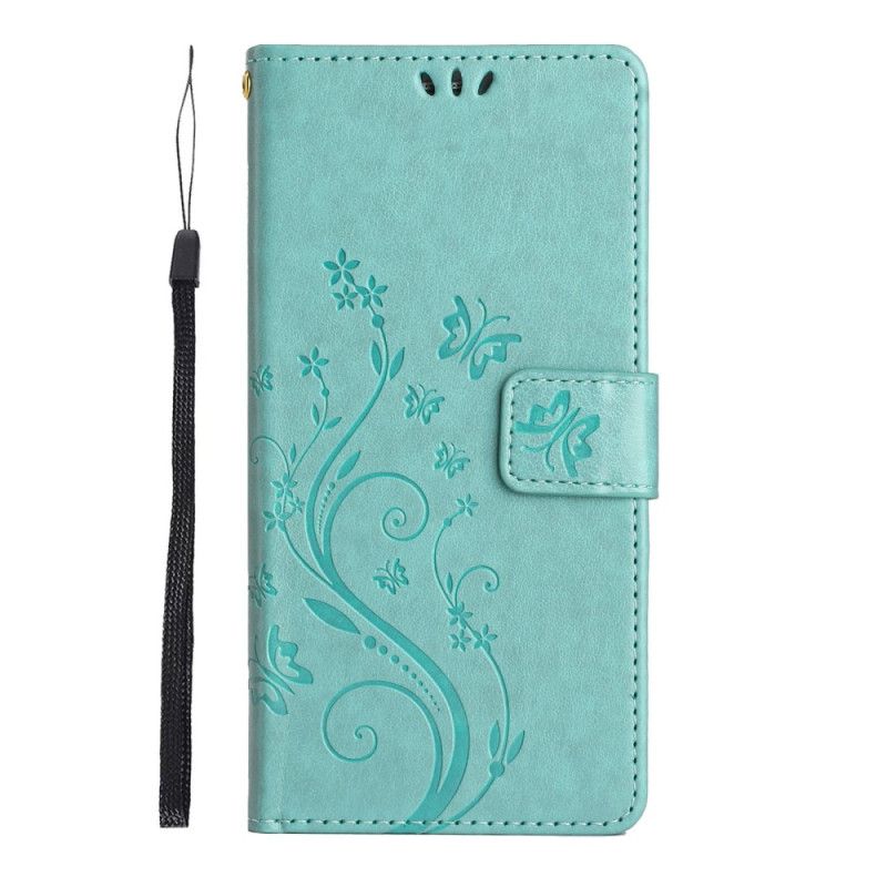 Kožené Puzdro Samsung Galaxy S23 5G Strappy Kvetinová