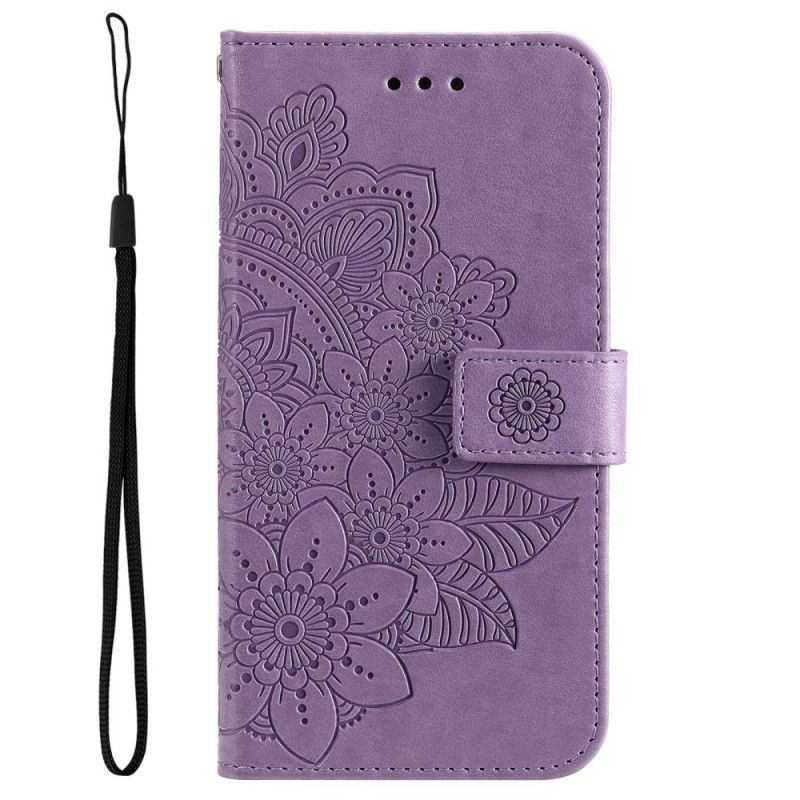 Kožené Puzdro Samsung Galaxy S23 5G Strappy Mandala
