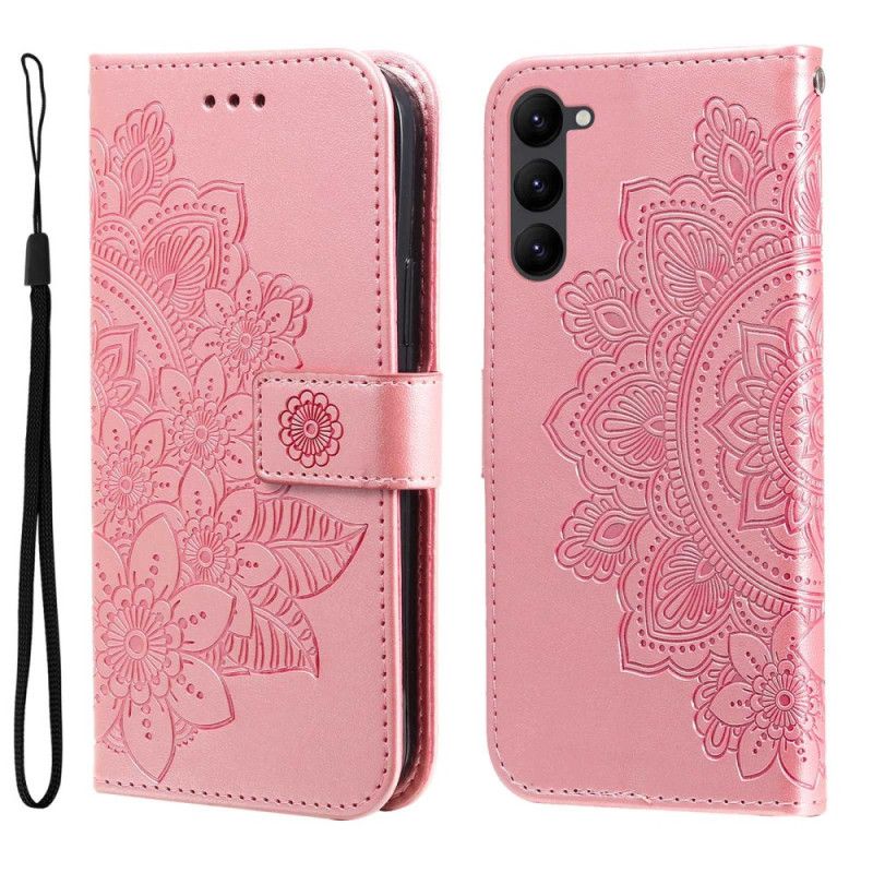 Kožené Puzdro Samsung Galaxy S23 5G Strappy Mandala