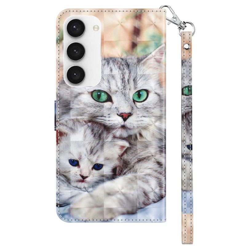 Kožené Puzdro Samsung Galaxy S23 5G Tangá Cats