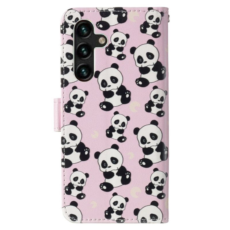 Peňaženkový Kryt Samsung Galaxy S23 5G Strappy Pandy