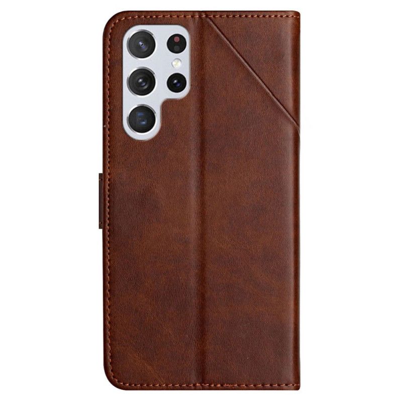 Flipové Puzdro Samsung Galaxy S23 Ultra 5G Pruhované Geometrické Čiary