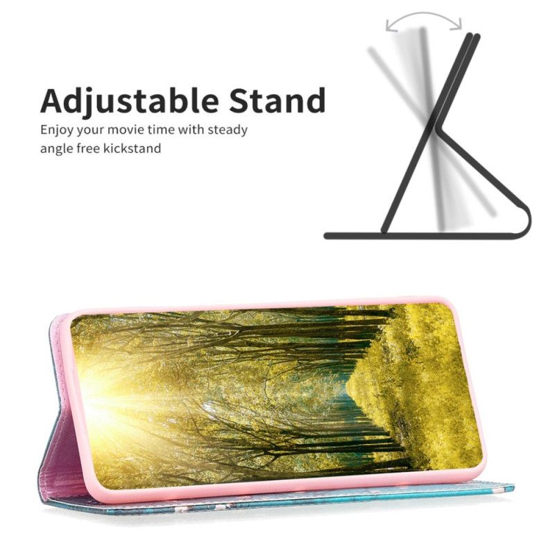 Flipové Puzdro iPhone 14 Pro Max Kožené Puzdro Floralies