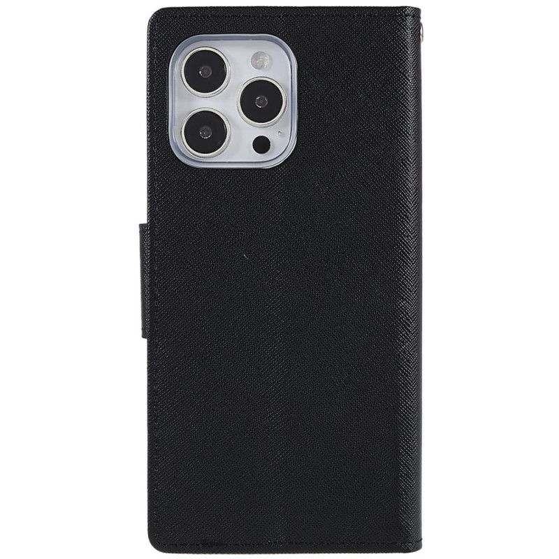 Kožené Puzdro iPhone 14 Pro Max Dvojfarebný Merkúr Goospery