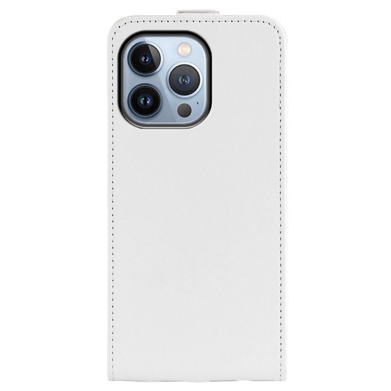 Kožené Puzdro iPhone 14 Pro Max Flipové Puzdro Efekt Vertikálnej Klapky