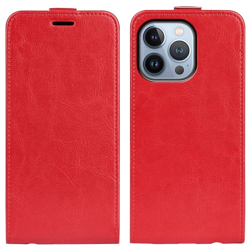 Kožené Puzdro iPhone 14 Pro Max Flipové Puzdro Efekt Vertikálnej Klapky