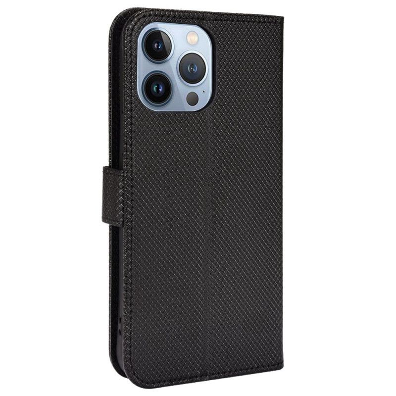 Kožené Puzdro iPhone 14 Pro Max Štýlový Remienok Z Umelej Kože