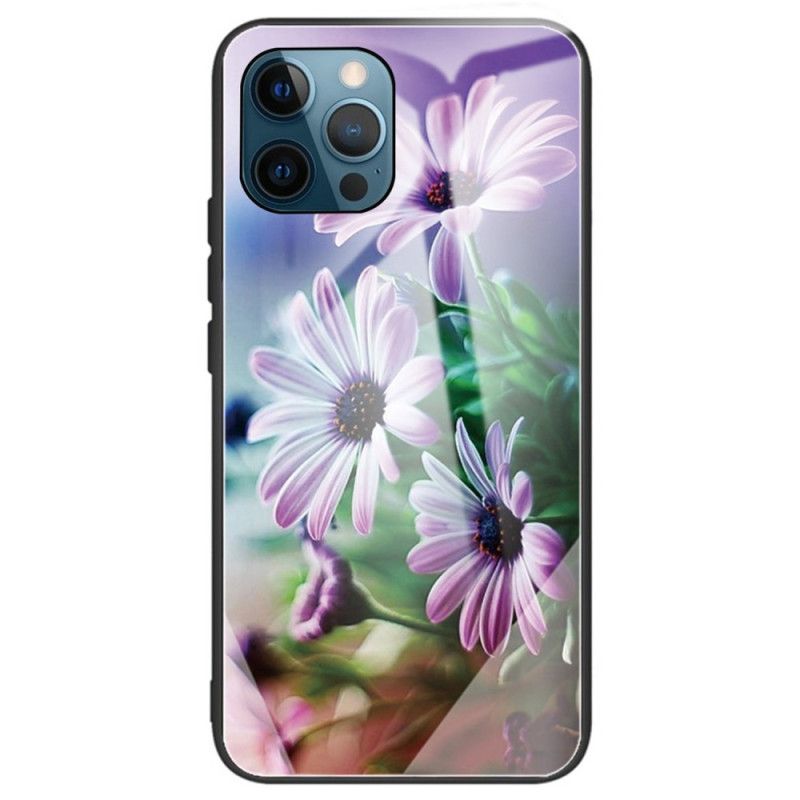 Kryt iPhone 14 Pro Max Kvety Z Tvrdeného Skla