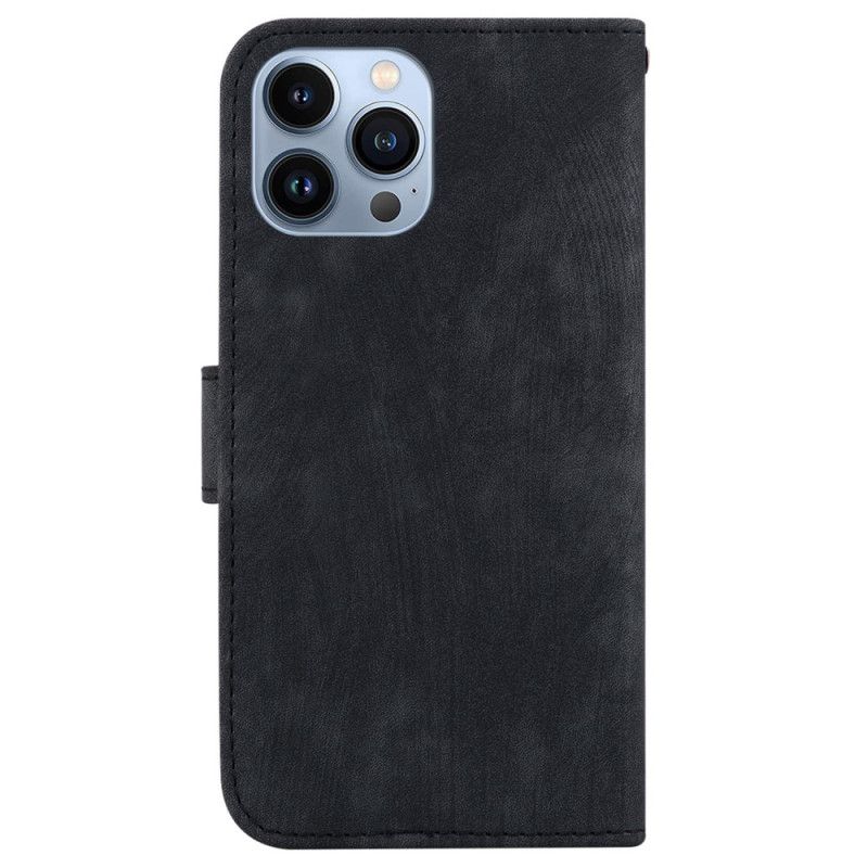 Kožené Puzdro iPhone 15 Pro Roztomilý Tiger