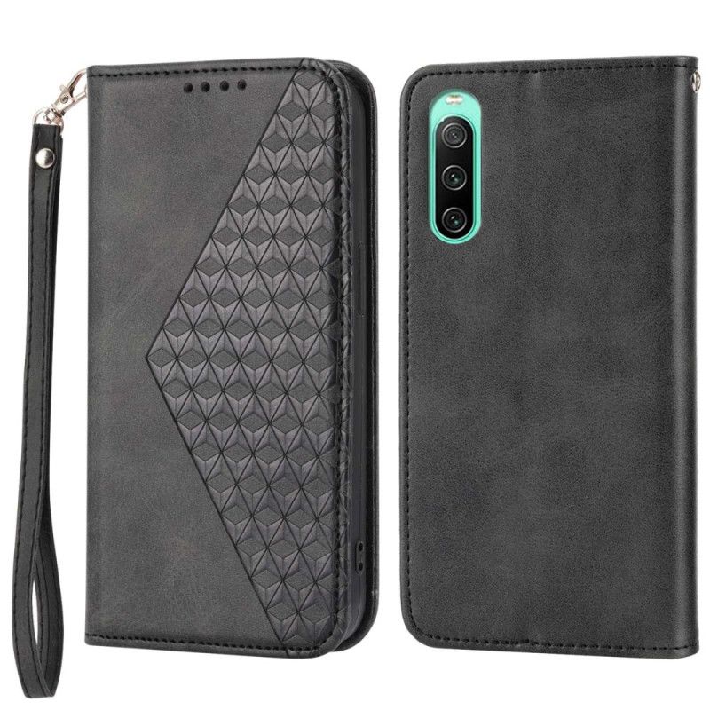 Flipové Puzdro Sony Xperia 10 IV Kožené Puzdro 3d Vzor Kožený Štýl S Remienkom