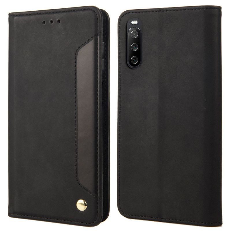 Flipové Puzdro Sony Xperia 10 IV Kožené Puzdro Dva Tóny
