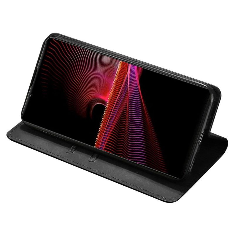 Flipové Puzdro Sony Xperia 10 IV Kožené Puzdro Klasický Štýl
