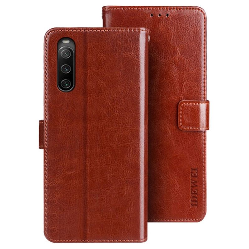 Kožené Puzdro Sony Xperia 10 IV Imitácia Kože Idewei