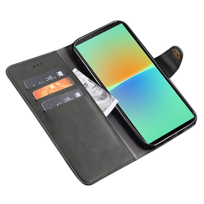Kožené Puzdro Sony Xperia 10 IV Kožený Štýl S Nitmi Idewei
