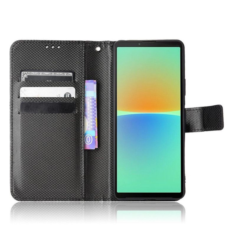 Kožené Puzdro Sony Xperia 10 IV Štýlový Remienok Z Umelej Kože